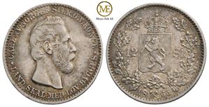 12 skilling 1865 Carl XV. Kv.1+/01