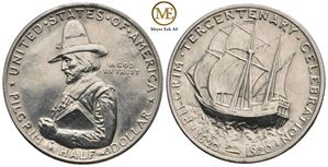 1/2 dollar 1920 Pilgrims Tercentenary. Kv.0/01