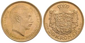 20 kroner 1913 Christian X. Kv.0/01