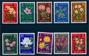 Macao KOLONIER. MACAU. 394-403. 1953. Blomster set. ** (€100)