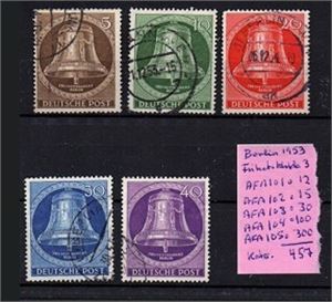 Berlin AFA101-105,  fredsklokke, stemplet