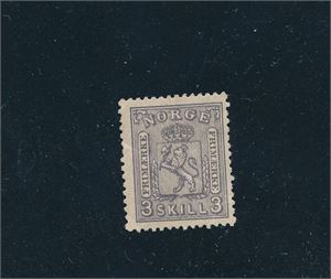 Nk 13b x. 3sk3, skjevt til høyre og diagonal brett. Ex Samlerhuset, solgt som hengslet merke (Hk 4300)