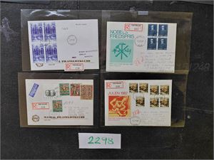 FDC 4 forskjellige 1981-82 sendt fra Mandal, 3 til Mexico