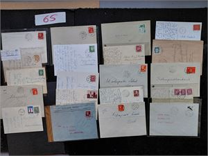 20 brev/kort med stempler hele landet. Eldre og nyere, se foto