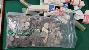 SVERIGE, parti 40% silvermynt, tot. vikt 2.2kg (ren silver 880gr.)