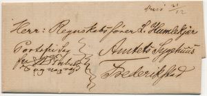 Håndskrevet Onsö 21/12 (1867) (Østfold) på portofritt helbrev til Frederikstad.