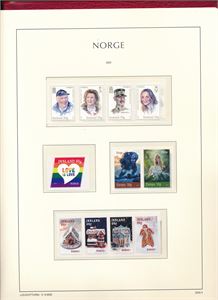 Samling i LT album med lommer og kassett 1991-2022 (ark til 2023). Postfriske merker fra 1995. 1316-17y er ikke med. Antatt kostpris over 12000 kroner da merkene var nye + albumet