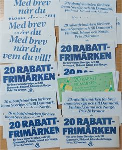 SVERIGE rabatthäften. 23 st rabatthäften inom Norden samt 3 st inom Sverige