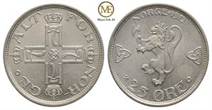 25 øre 1912 Haakon VII. Kv.0