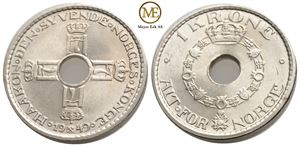 1 krone 1949 Haakon VII. Kv.0