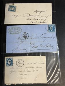 FRANKRIKE 3 brev 1863-74