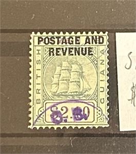 BRITISH GUIANA o SG 251 1905 $ 2,40. Fiskalt brukt (£ 450 for postalt brukt)