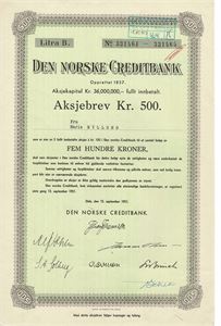 Den Norske Creditbank Litra B.