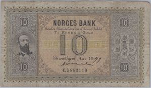 10 kroner 1899 C.5882119. Kv.1-