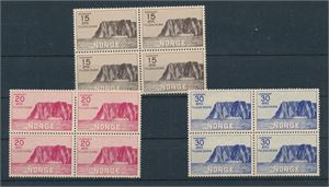 Nk 181-83 xx. Nordkapp I i pene postfriske 4-blokker (Hk 7700)