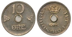 10 øre 1946 Haakon VII. Prakt eksemplar