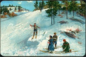 Axel Ender. Samling med 27 ulike kartong-/overrekkelseskort. Noe varierende kvalitet, men stort sett K-1 og K-2