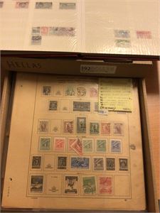 Hellas Eske fra BO med gamle albumark med bl.a. 100 store Hermes mm, instikksbok og masse plasnsjer gammelt og nytt