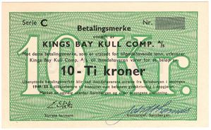 10 kroner 1949/50 Kings Bay Kull Comp. Kv.0