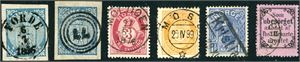 Norgessamling til 1950 på albumark.