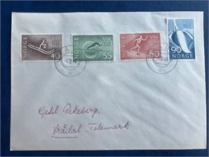 NK 571-74 VM på ski FDC