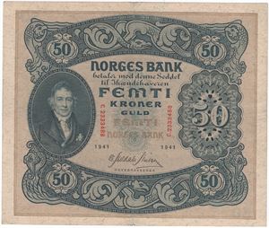 50 kroner 1941 C.2333488. Kv.1/1+