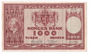 1000 kroner 1949 A