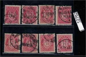 PERFIN "J.H.A.". Komplett i liggende stillinger for Nk 68 og 77II