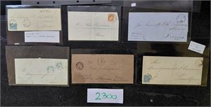 1800-TALLET 7 brev, 3 med frimerker