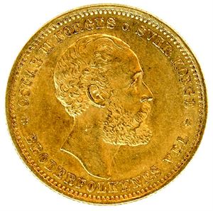 20 kroner/5 Sp 1874 i gull. 01