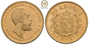 20 kroner 1878 Oscar II. Kv.01