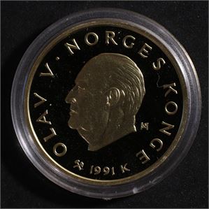 1500 kroner 1991 Norge Proof Gull, Rødøymannen