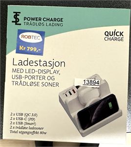 LADESTASJON ROBTEC Helt ny i originalemballasjen. GI BUD!
