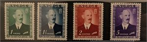 NK 350-353, serie Håkon kronemerker postfrisk.