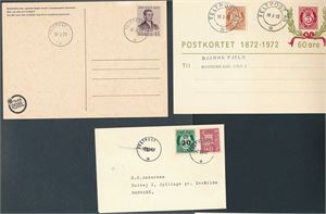 FELTPOST 2 kort og 1 brev stemplet 1967 og 1973