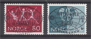 NK 695 - 696 Interjunex lux. st. med utstillingsstempel