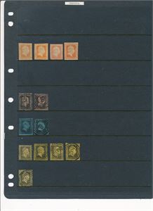 PREUSSEN Ca 100 dubletter i visirperm 1850-67