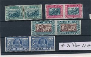 SOUTH AFRICA xx SG 76-79, 1938 Voortrekker i postfriske par (£ 92)
