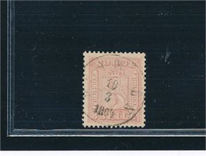 Nk 9 o. Meget pent, svakt fullstemplet "DRAMMEN 10-3-1864"