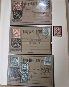 TYSKA RIKET. Omfattande samling 1870-1945 i en pärm med flera bättre serier och miniblock där flera serier är