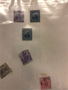 Haiti.  Merker på 7 gamle albumark stemplet / *