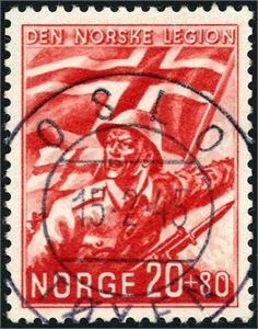 259. Legion, rettvendt fullstemplet "Oslo Tøyen 15.5.45".