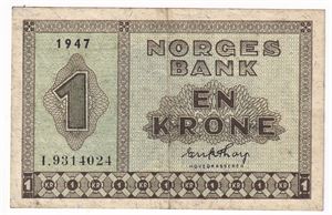 1 krone 1947 I