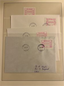 Automatmerker, Album med Norge automatmerker, postfriske og FDC, inkl. Tromsø og Trondheim 1978. Ex Trond Schumacher.