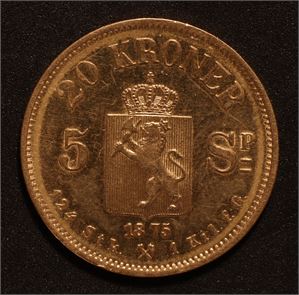 20 krone 1875. Kv.1+/01