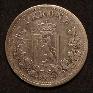 1 krone 1887. Kv.1/1-