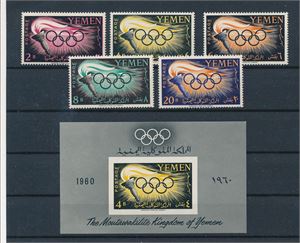 YEMEN xx Mi 200-Bl 2. Flott serie 1960 OL (€ 103)