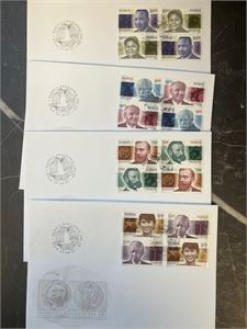 FDC i 4-blokk Nobel Fredspris 100 år i 2001