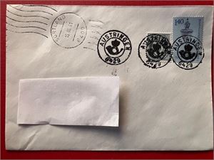 NORDLAND brev stmplk. Kronet Posthorn AUSTRINGEN i 1981