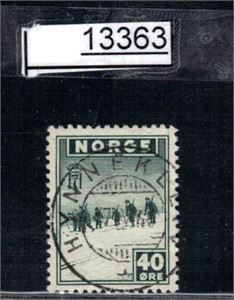 Nk 337 o. 40øre London prakt "HYNNEKLEIV 7-IV-46" (AA, grad 5)